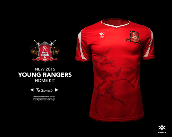 YOUNG RANGERS FC Home kit